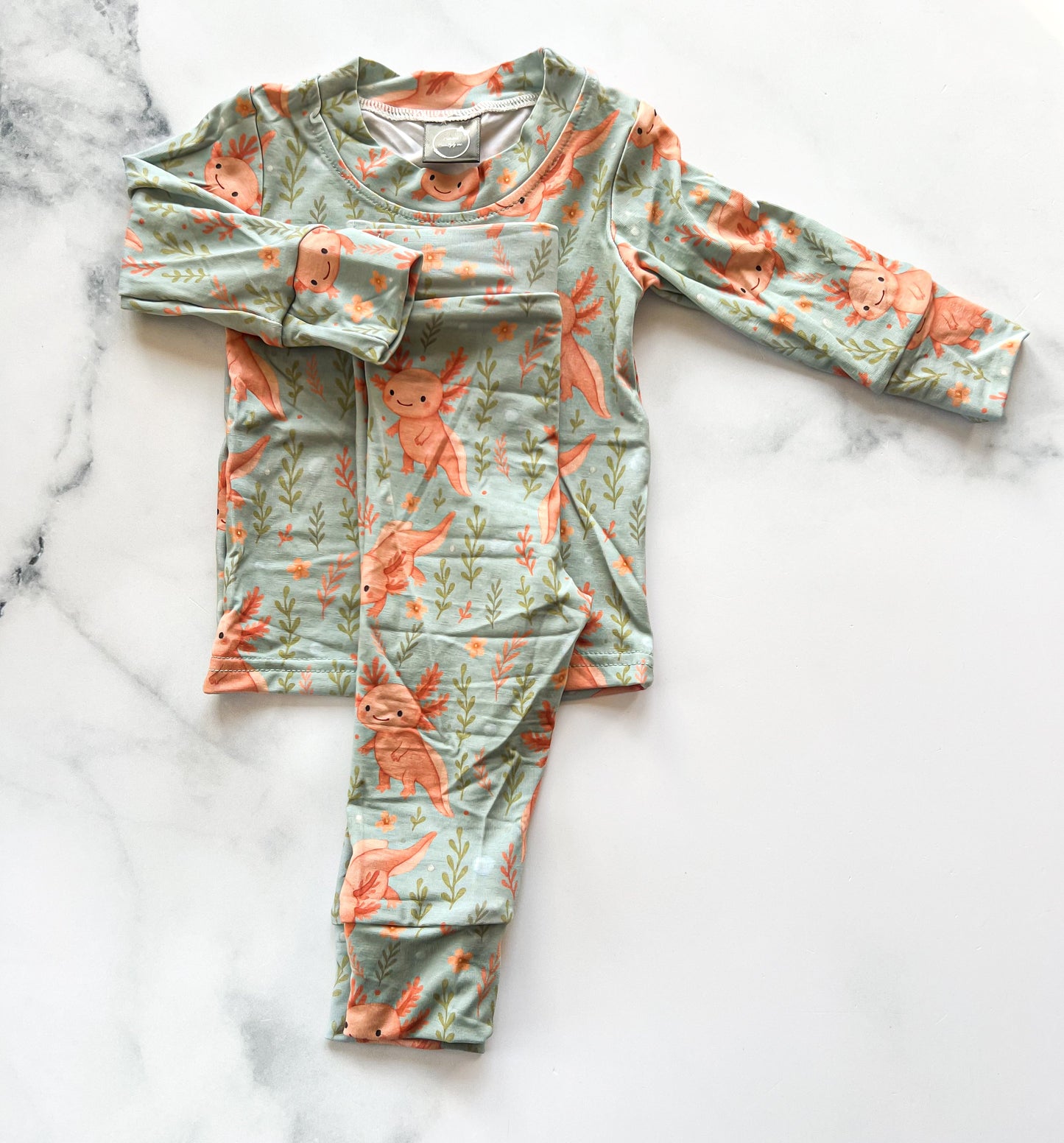 Two-Piece Bamboo Pajama - Axolove ♥️(Axolotl)
