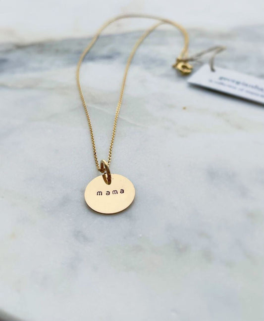Collier « Mama » en or laminé 14 carats