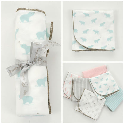 Couverture en coton biologique — Arctic blue bear