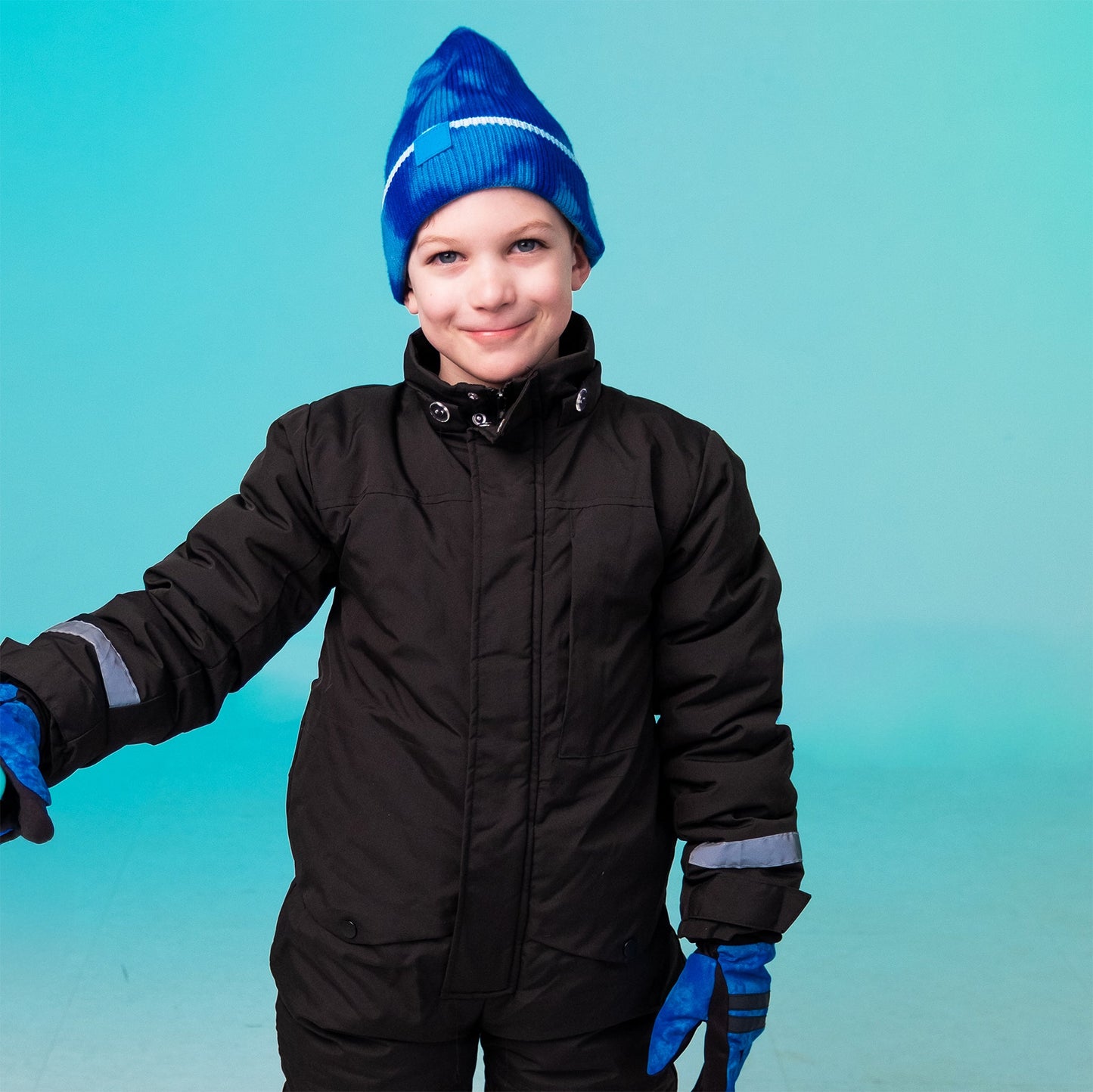 Arctic Blue Tie Dye Knit Toque