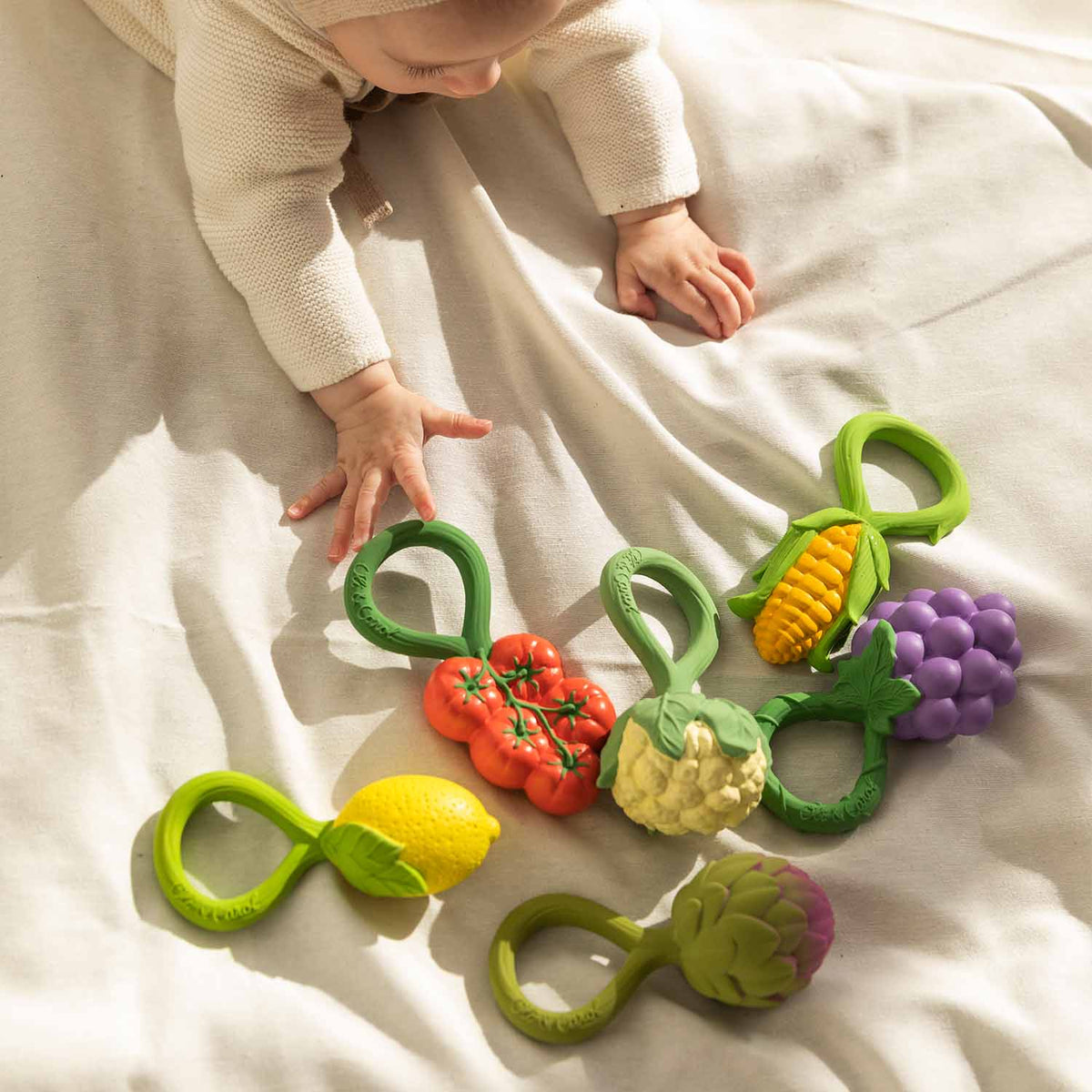 Artichoke Rattle Teether Toy