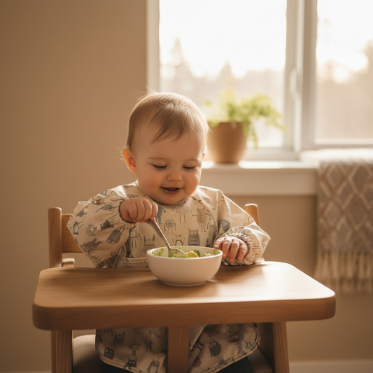 Long-Sleeved Bib - Monster