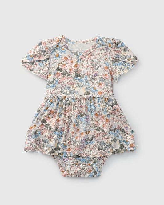 Robe-body à manches courtes - Jardin anglais