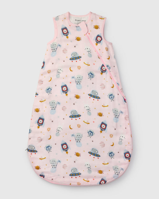 Baby Bamboo Muslin Sleep Sack 0.5 TOG - Astro Explorers