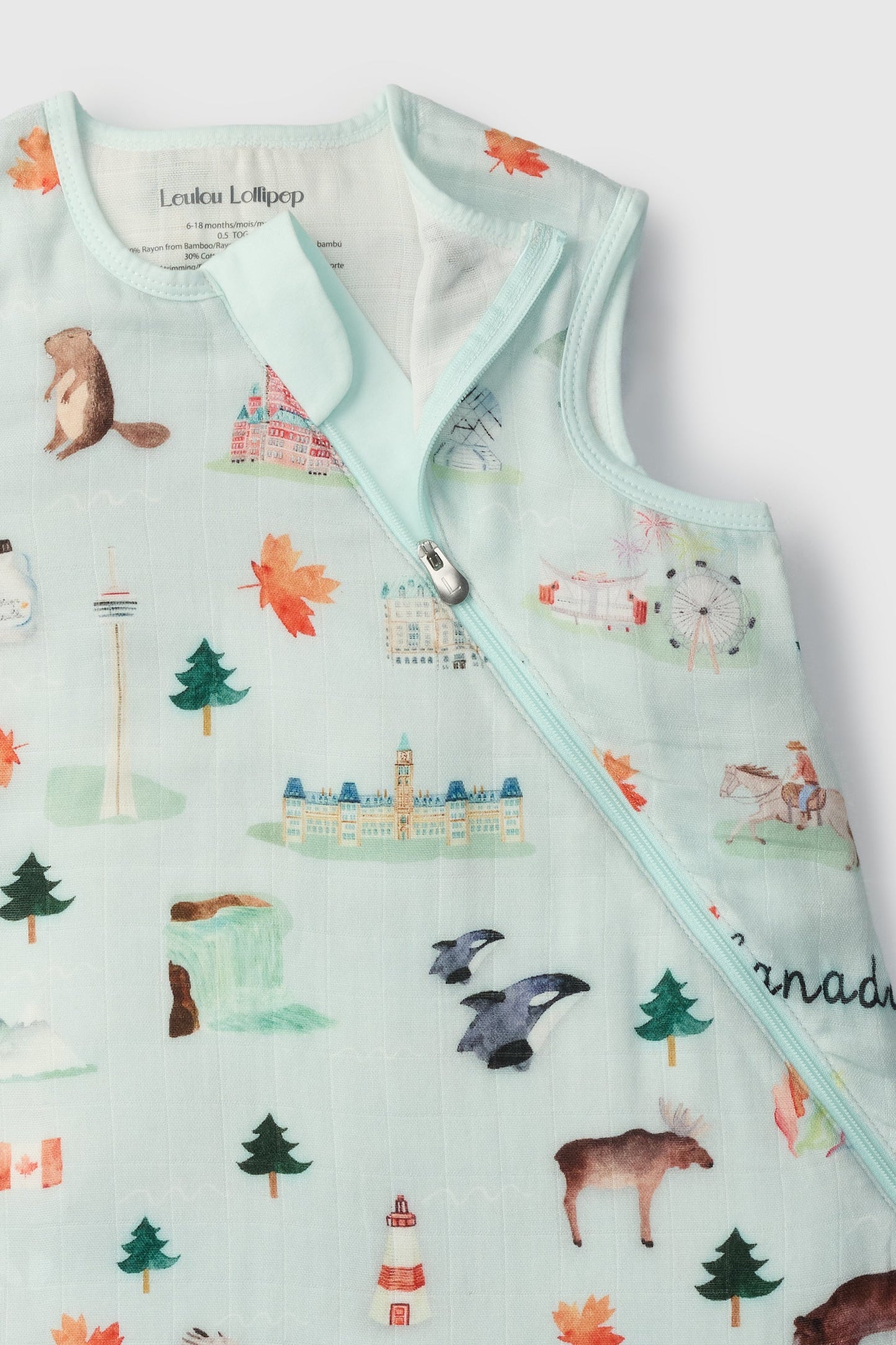 Baby Bamboo Muslin Sleep Sack 0.5 TOG - Canada