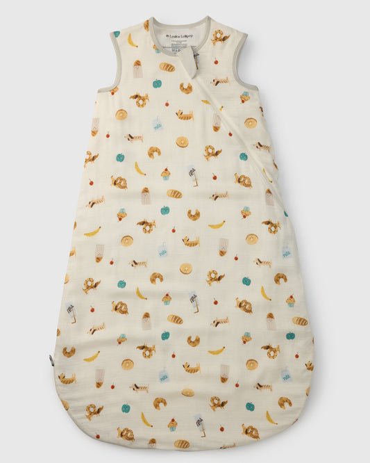 Baby Bamboo Muslin Sleep Sack 0.5 TOG - French Breakfast