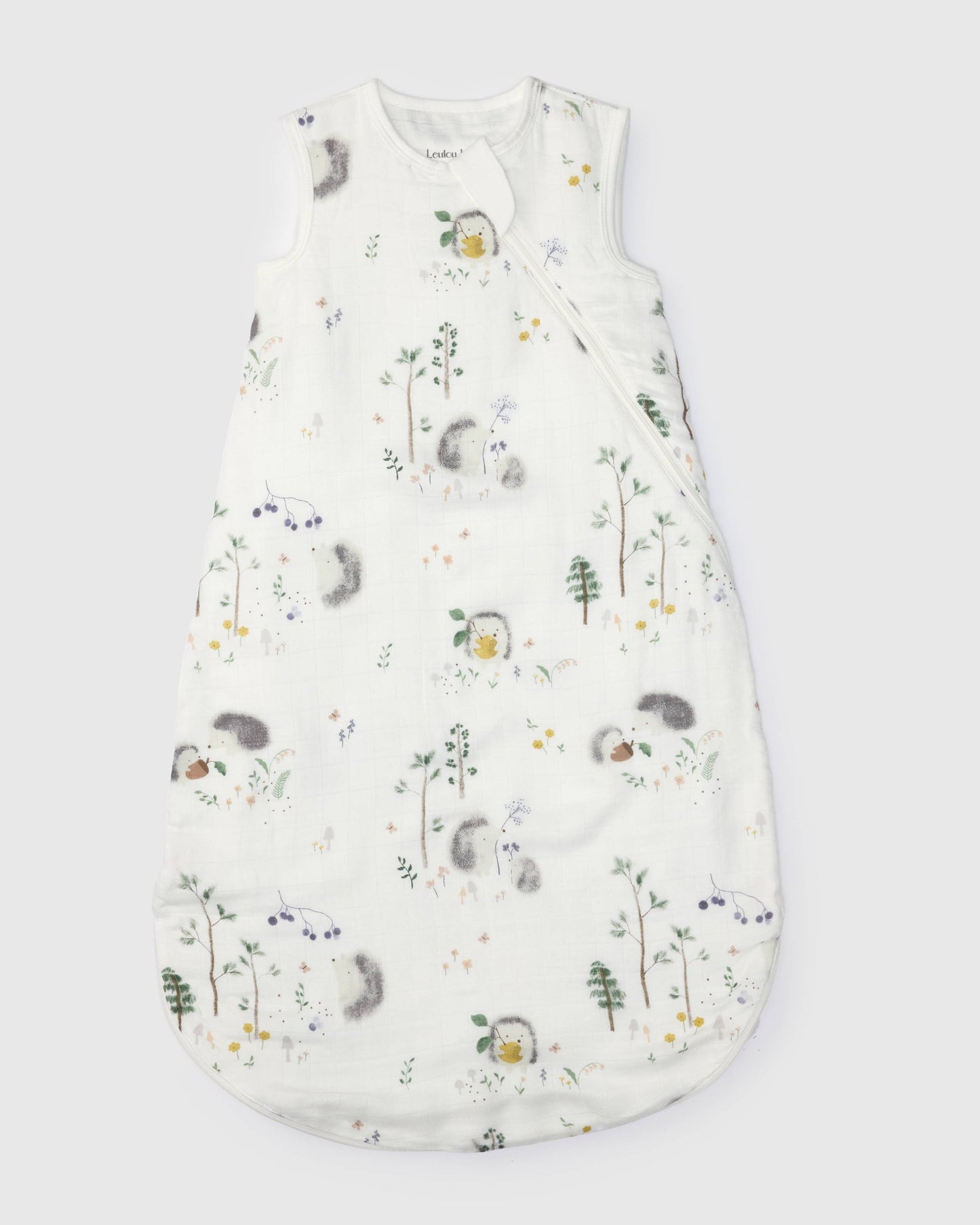 Baby Bamboo Muslin Sleep Sack 0.5 TOG - Hedgehogs