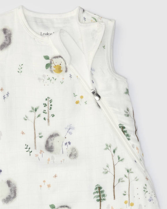 Baby Bamboo Muslin Sleep Sack 0.5 TOG - Hedgehogs