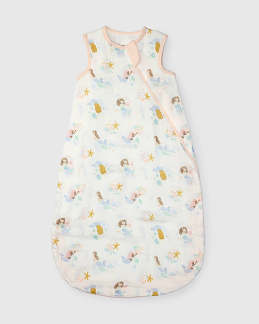 Baby Bamboo Muslin Sleep Sack 0.5 TOG - Mermaids