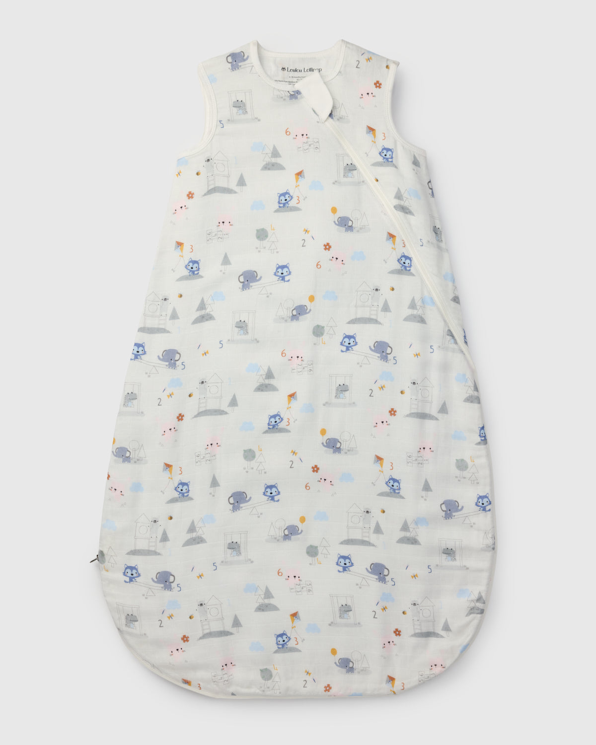 Baby Bamboo Muslin Sleep Sack 0.5 TOG - Mini Mathletes