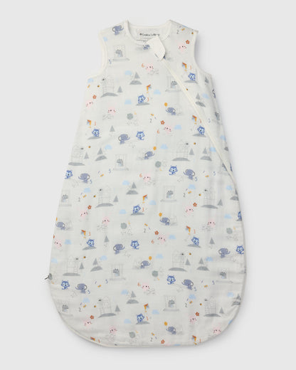 Baby Bamboo Muslin Sleep Sack 0.5 TOG - Mini Mathletes