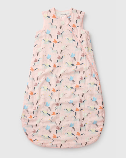 Baby Bamboo Muslin Sleep Sack 0.5 TOG - Unicorn Ballet