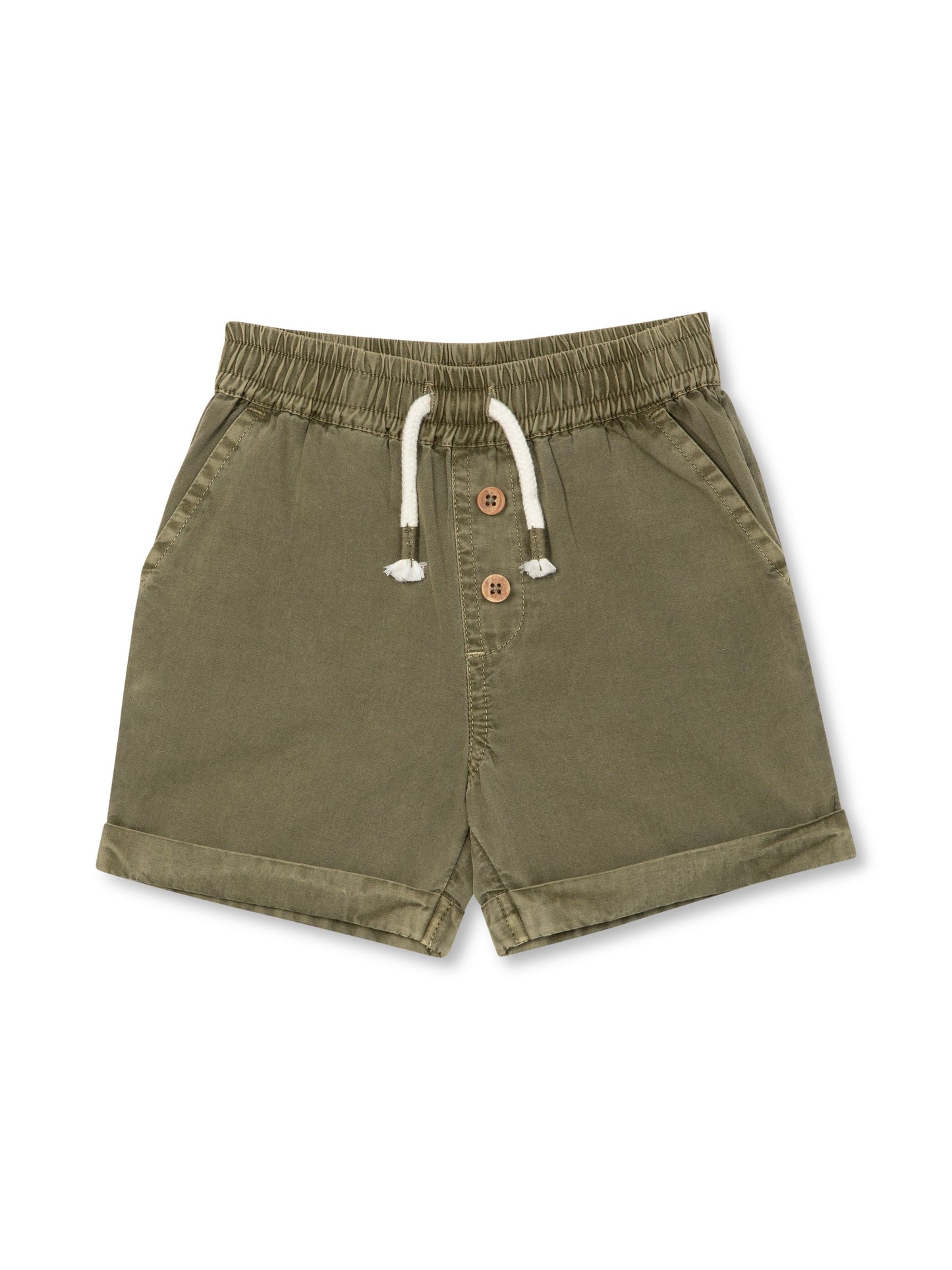 Woven Short | Olive | Rise Little Earthlings