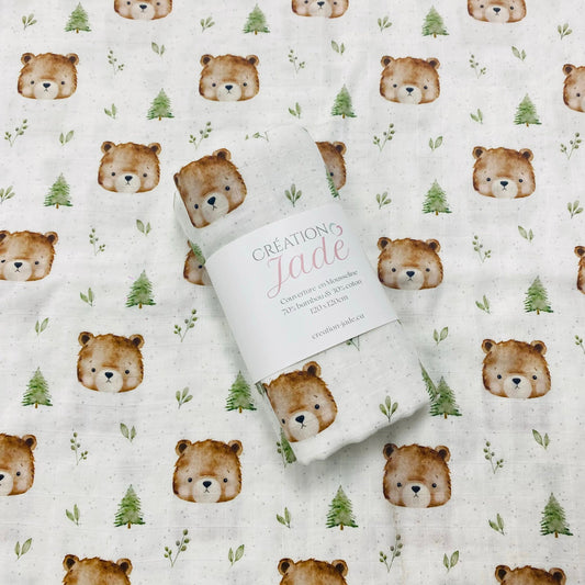 Création Jade Muslin - Bamboo & Cotton - Bear