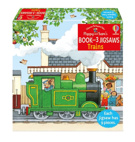 Livre et 3 puzzles Usborne Poppy and Sam Trains