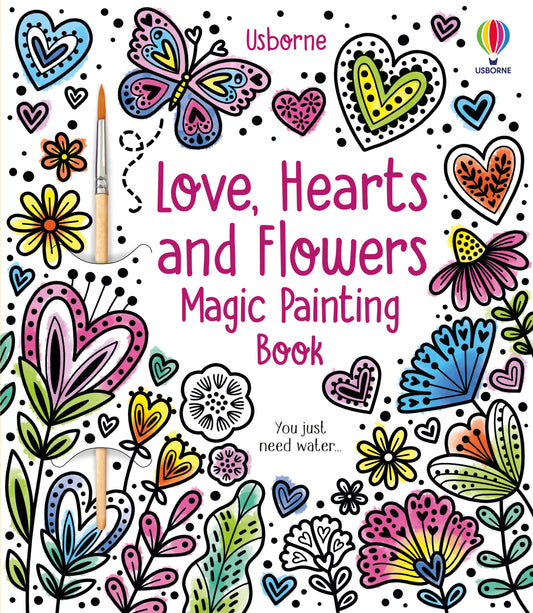 Livre de Peinture Magique Amour, Cœurs et Fleurs