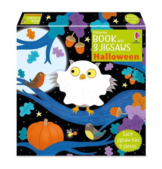 Livre et 3 puzzles Usborne : Halloween