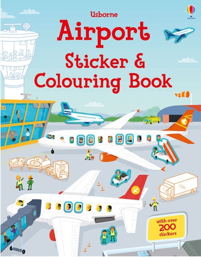 Livre d'autocollants et de coloriage sur le thème de l'aéroport
