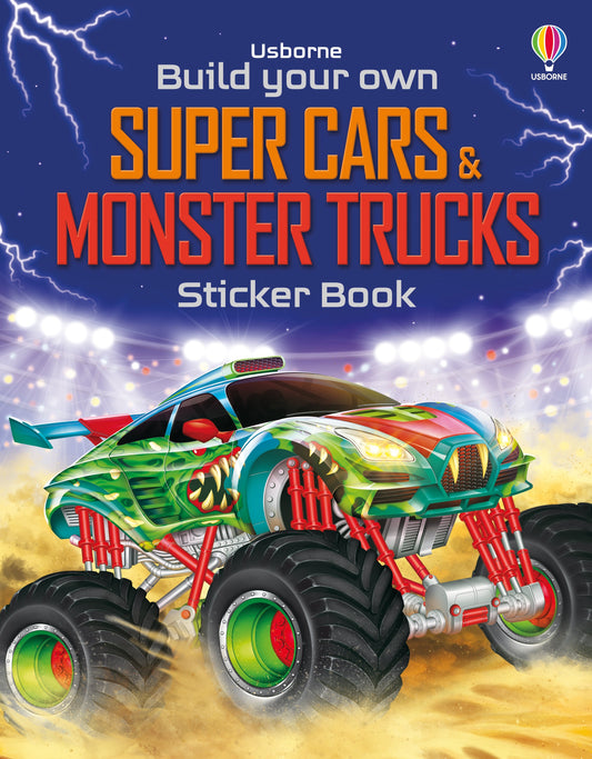 Créez votre propre livre d'autocollants Super Cars et Monster Trucks