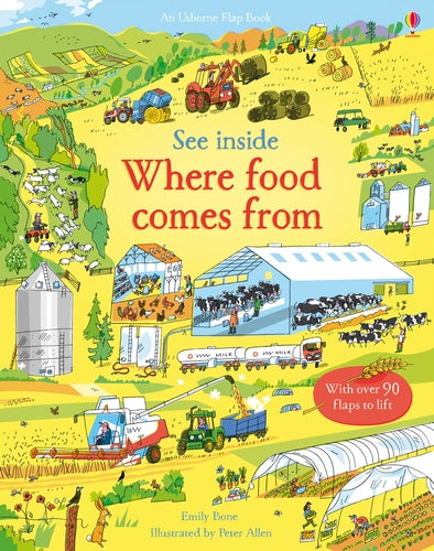 SEE INSIDE WHERE FOOD COMES FROM — livre à rabats sur les aliments