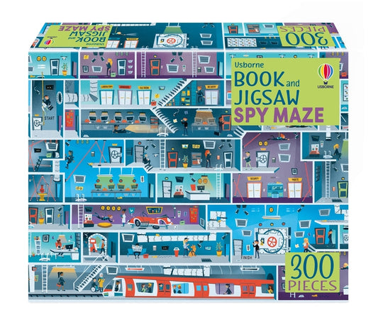 Livre et puzzle Usborne : Labyrinthes d’espions