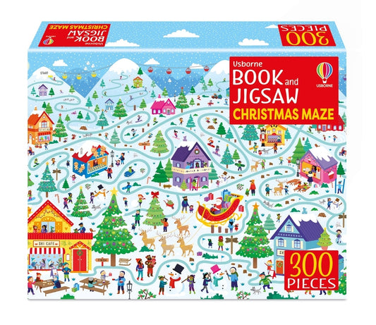 Livre et puzzle Usborne : Le labyrinthe de Noël