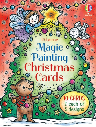 Cartes de Noël à peindre magiques