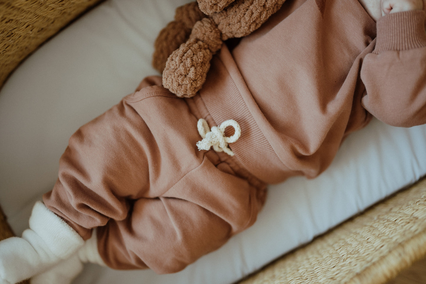 Organic Cotton Baby & Toddler Sweatsuit, Desert Pink | ba.be.O