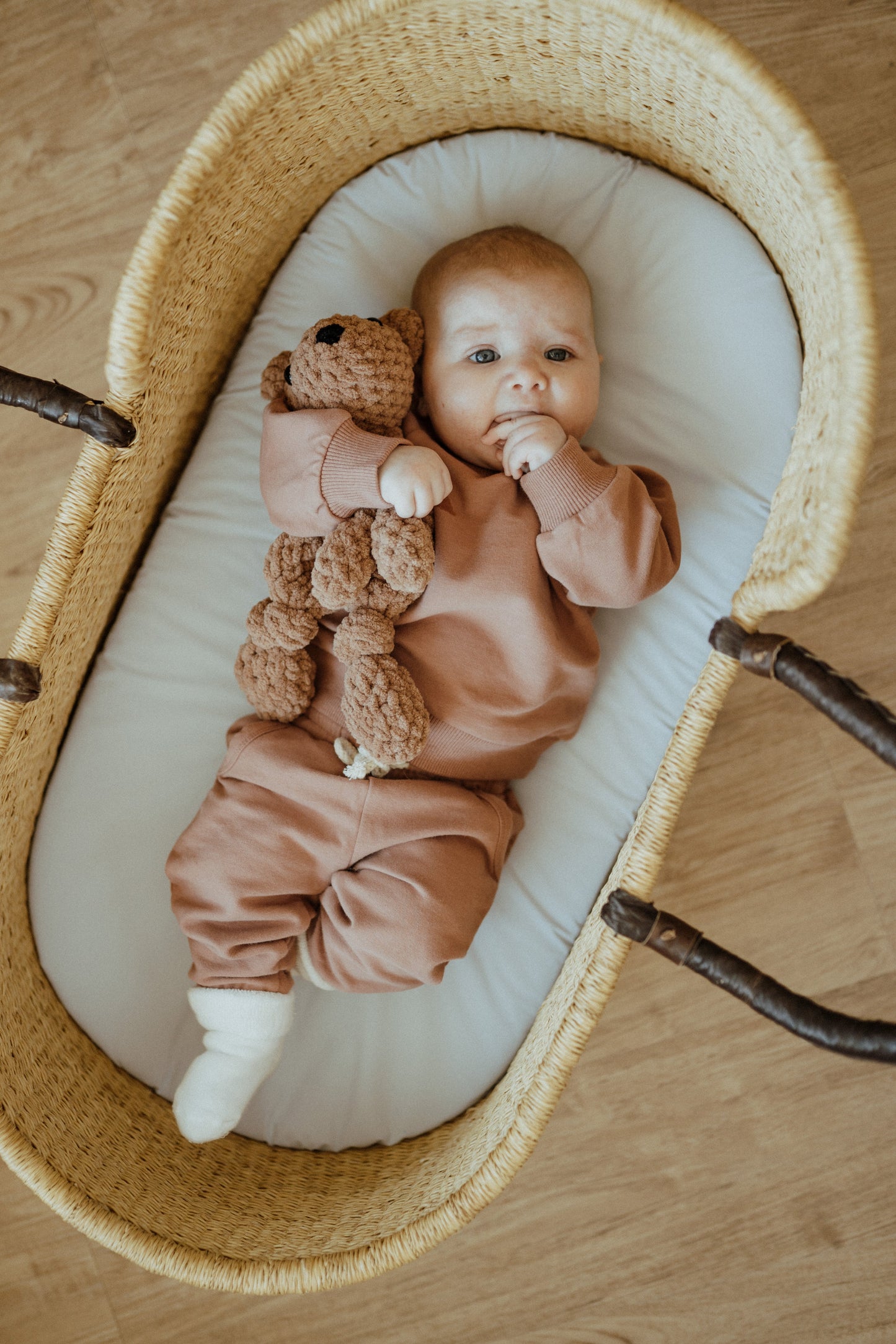 Organic Cotton Baby & Toddler Sweatsuit, Desert Pink | ba.be.O