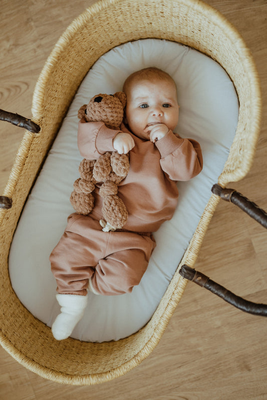 Organic Cotton Baby & Toddler Sweatsuit, Desert Pink | ba.be.O