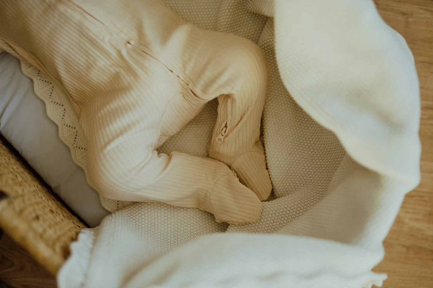 Dors-bien bébé en coton bio, couleur crème | ba.be.O