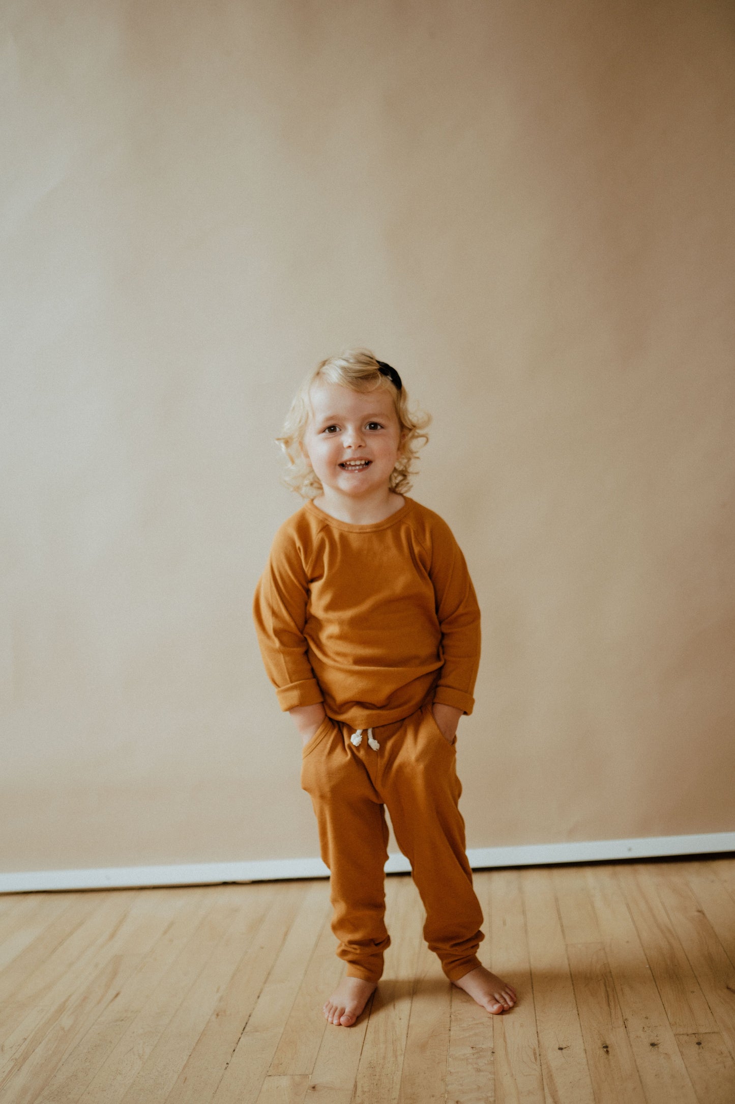 Ensemble de jogging côtelé – Cuivre