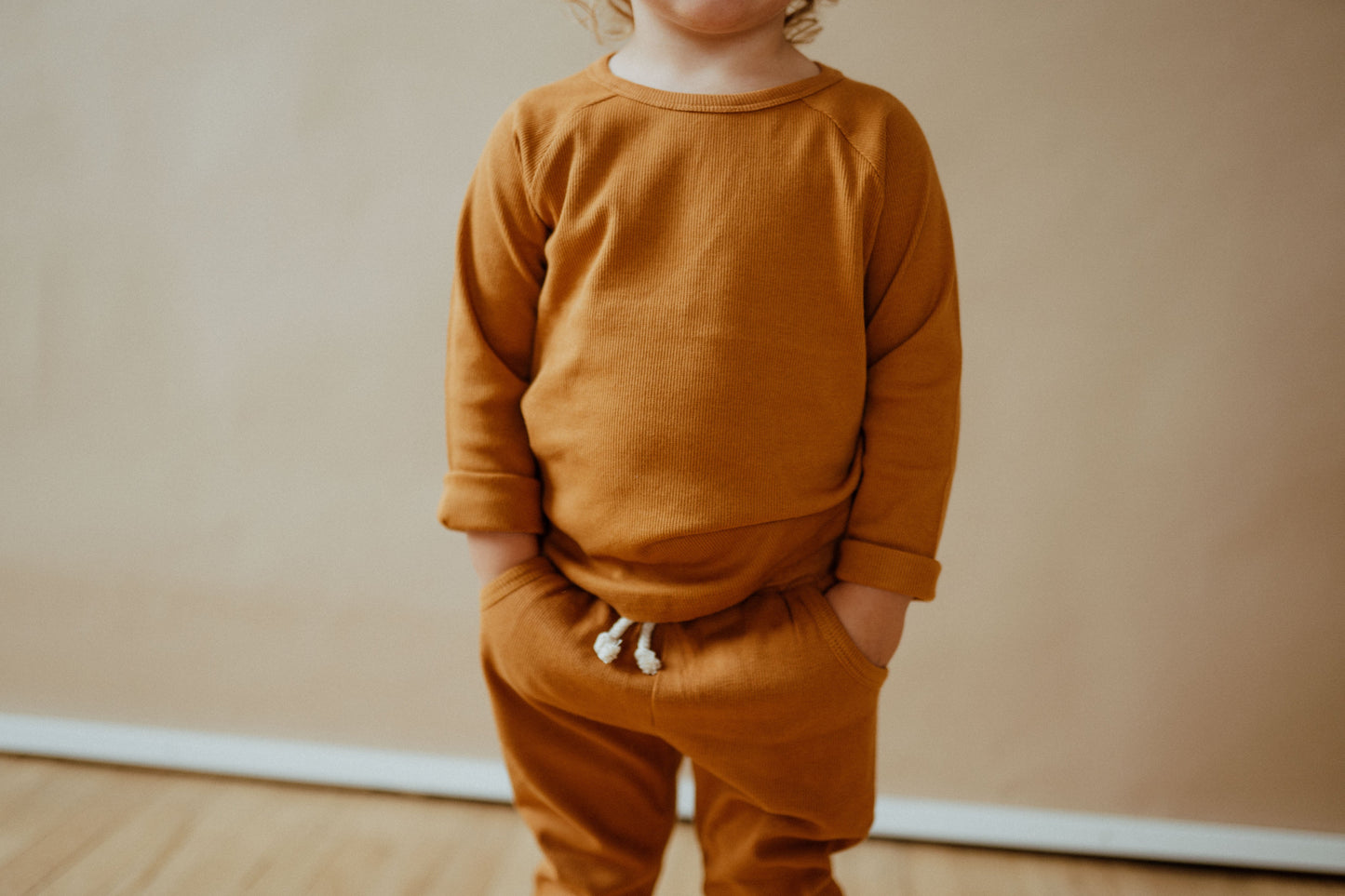 Ensemble de jogging côtelé – Cuivre