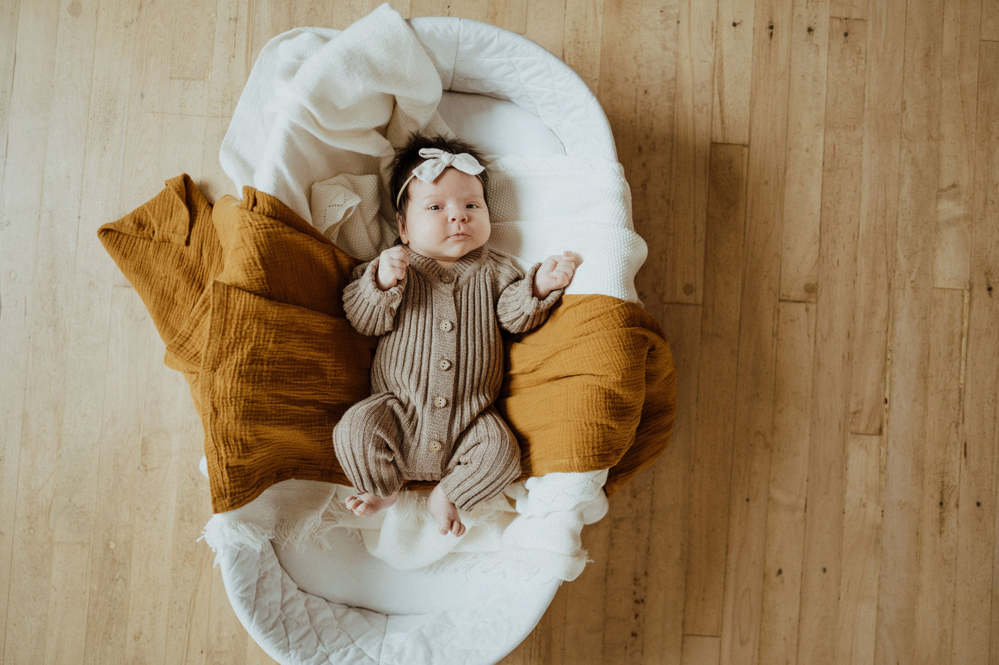Organic Cotton Muslin Swaddle – Copper | ba.be.O Canada