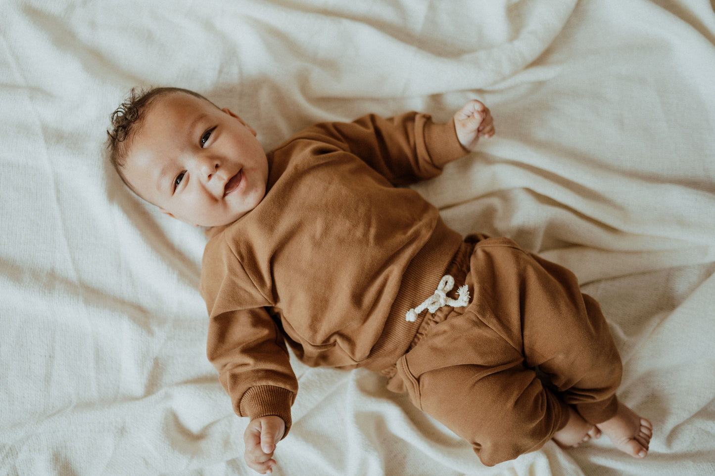 Organic Cotton Baby & Toddler Sweatsuit, Gingerbread | ba.be.O
