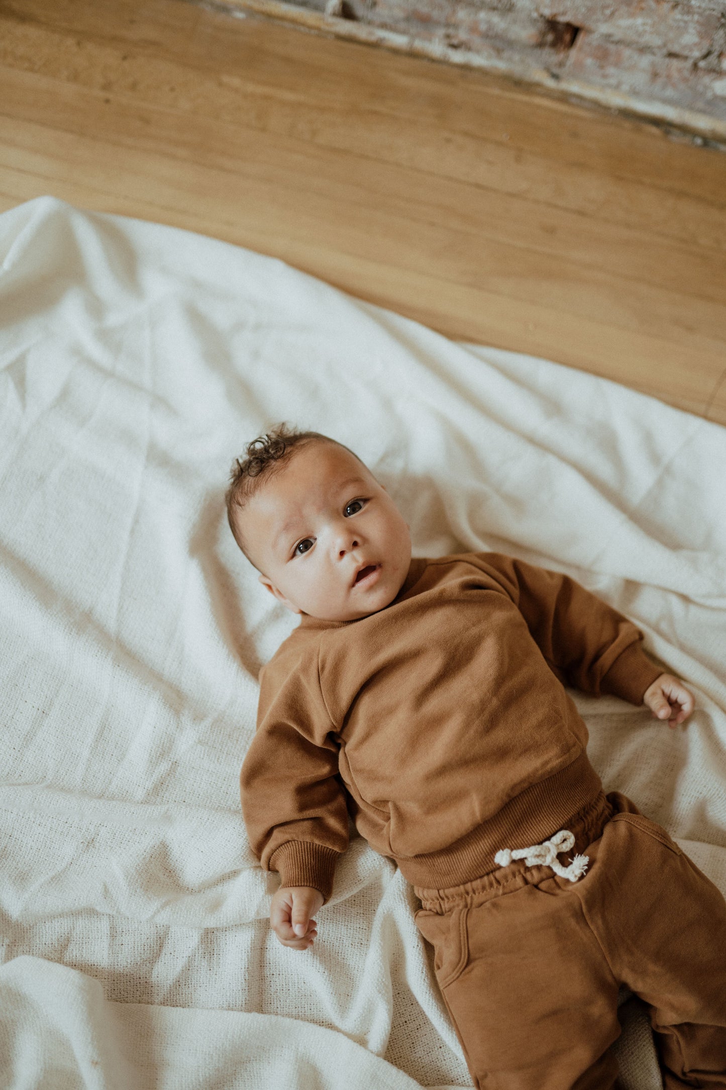 Organic Cotton Baby & Toddler Sweatsuit, Gingerbread | ba.be.O