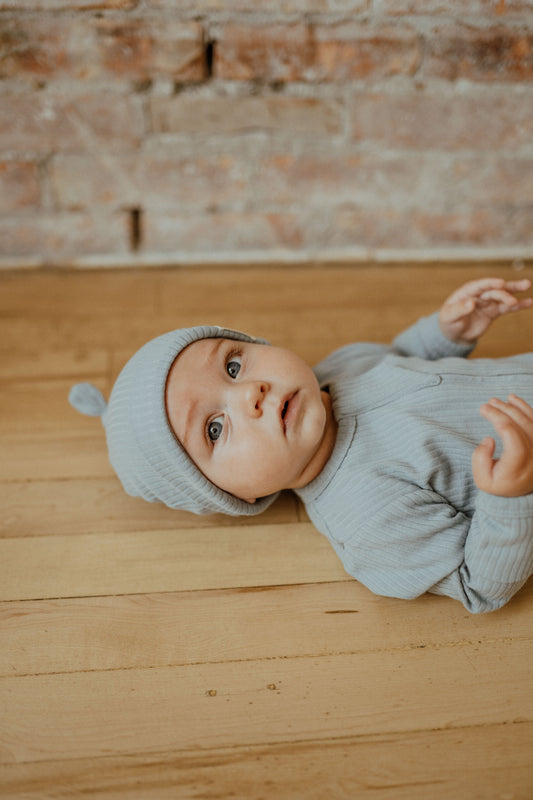 Organic Cotton Baby Sleeper, Harbour Blue | ba.be.O