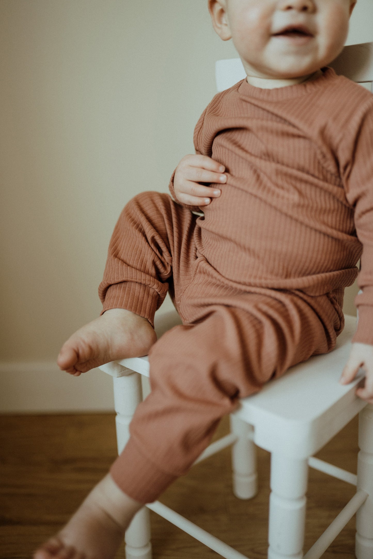 Organic Cotton Two-Piece Baby Outfit, Pink Terracotta | ba.be.O Canada