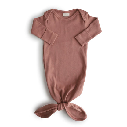 Jaquette nouée côtelée pour bébé en coton bio Mushie, 0-3 mois