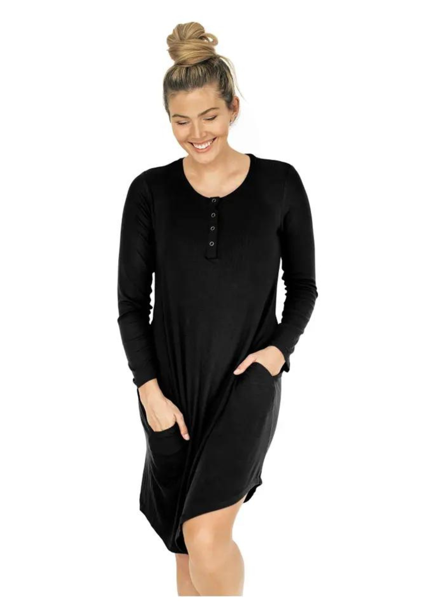 Chemise de nuit maternité-allaitement Betsy en bambou