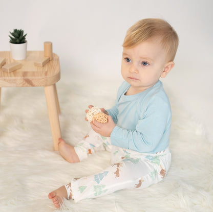 Bamboo Long Sleeve Onesie (Sky)