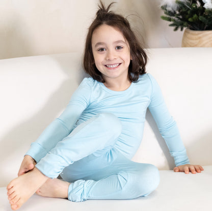 Rayon from Bamboo Long Sleeve Pajama Set (Sky)