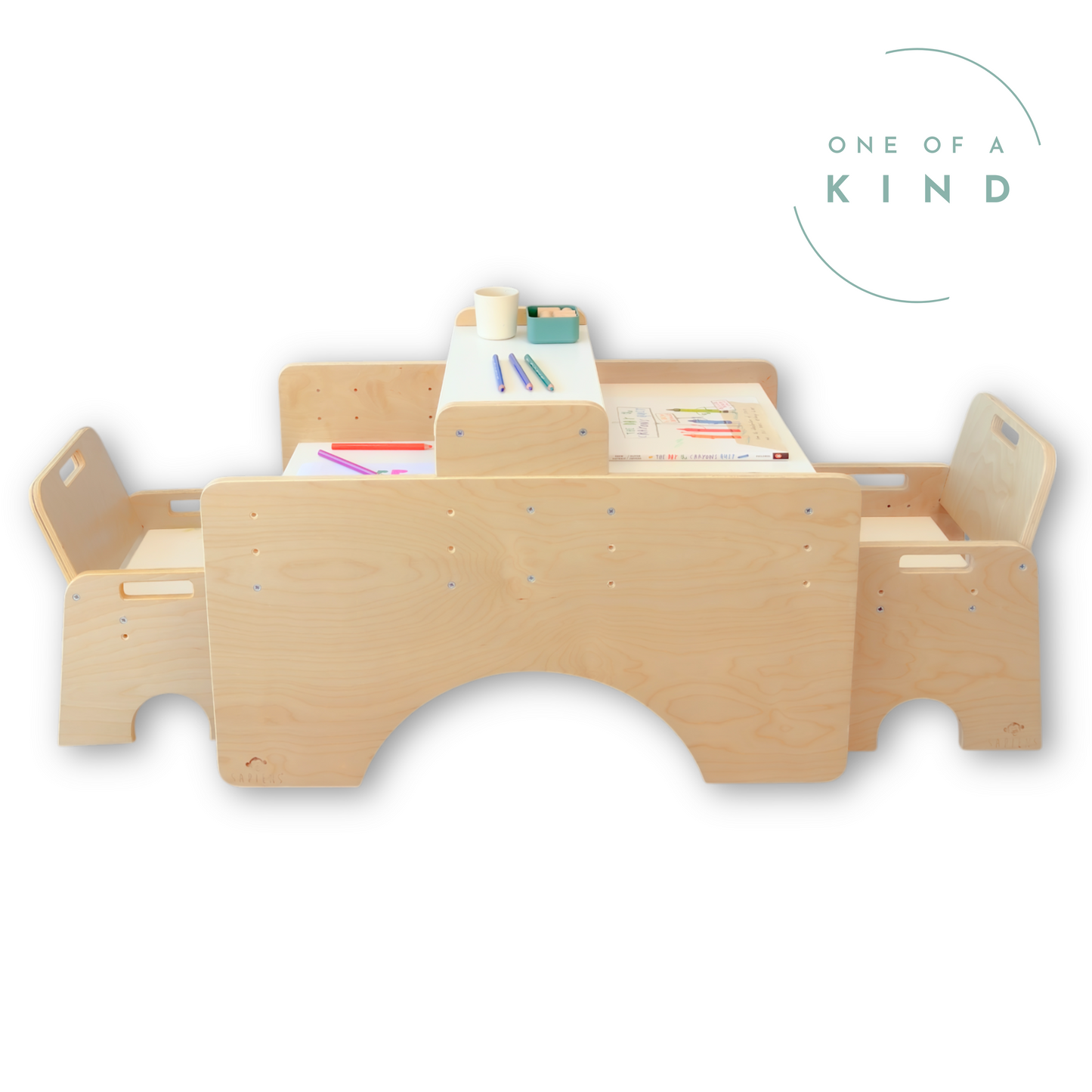 PAPAYA DOUBLE - Ensemble table et chaises Montessori réglables pour deux