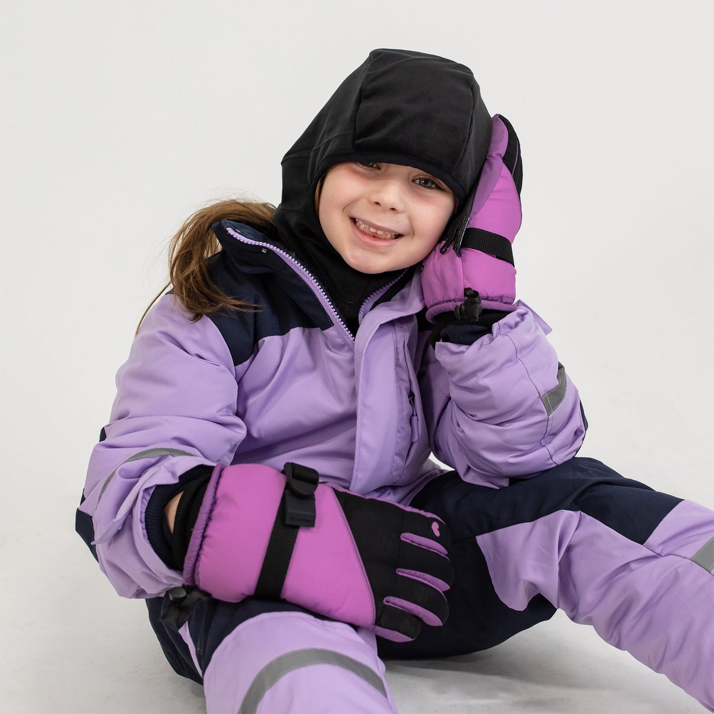 Black Passion Pink Heart Ski Glove
