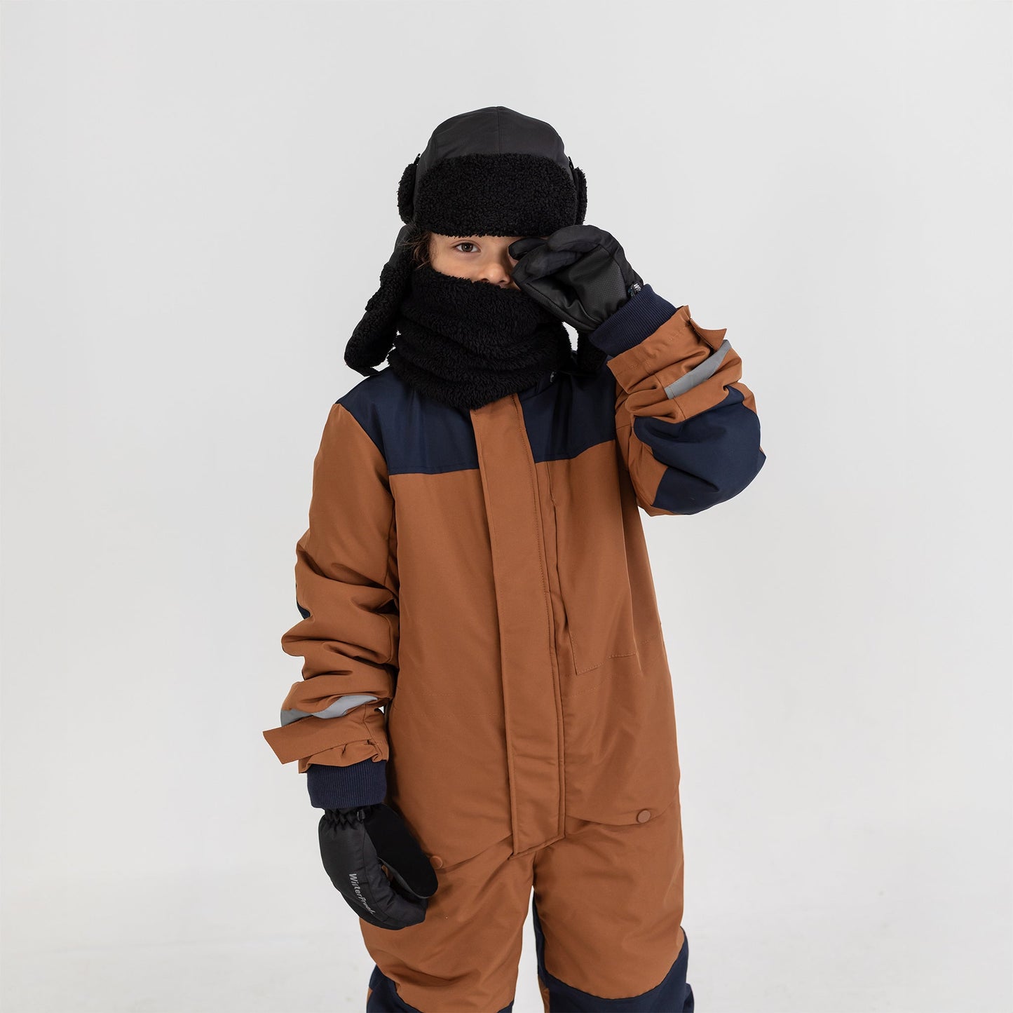 Black Sherpa Kid's Trapper Hat