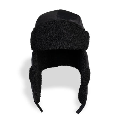 Black Sherpa Kid's Trapper Hat