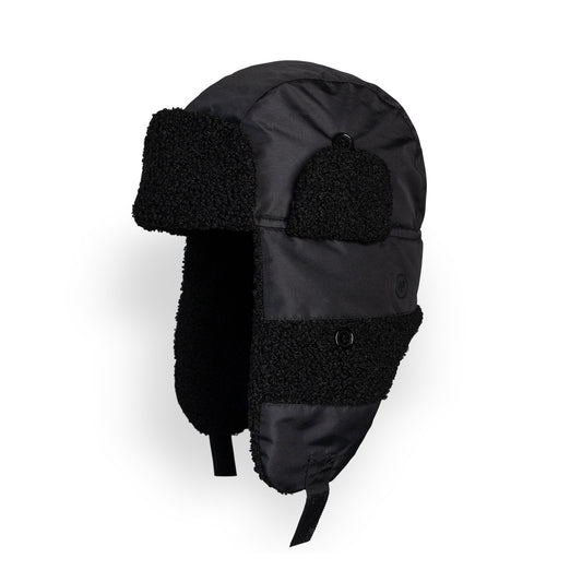 Chapeau de trappeur Sherpa noir pour enfant