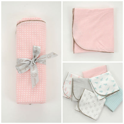 Couverture en coton biologique — Blush dot