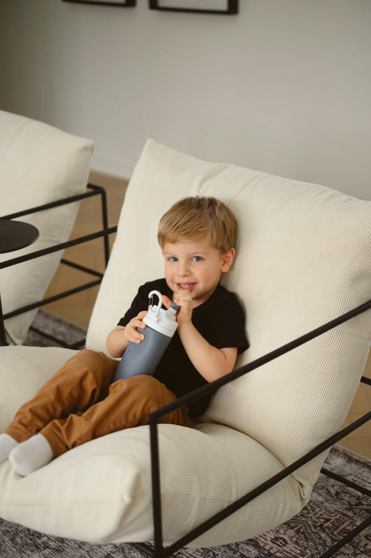 Bouteille d'eau en silicone pour enfants 450 ml – Sans BPA, étanche et incassable