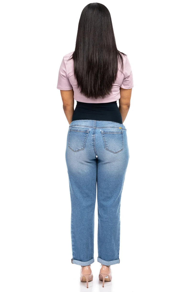 28-Inch Maternity Boyfriend Jean with Bellyband